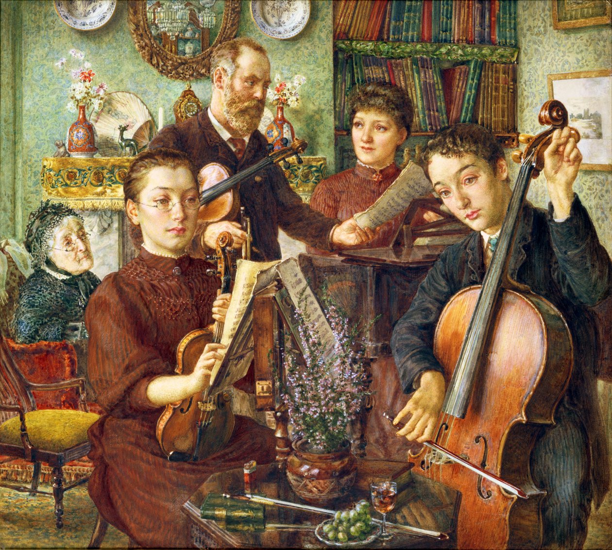 Aile Sohbeti parçası (kağıt üzerinde wc) by Thomas Matthews Rooke
