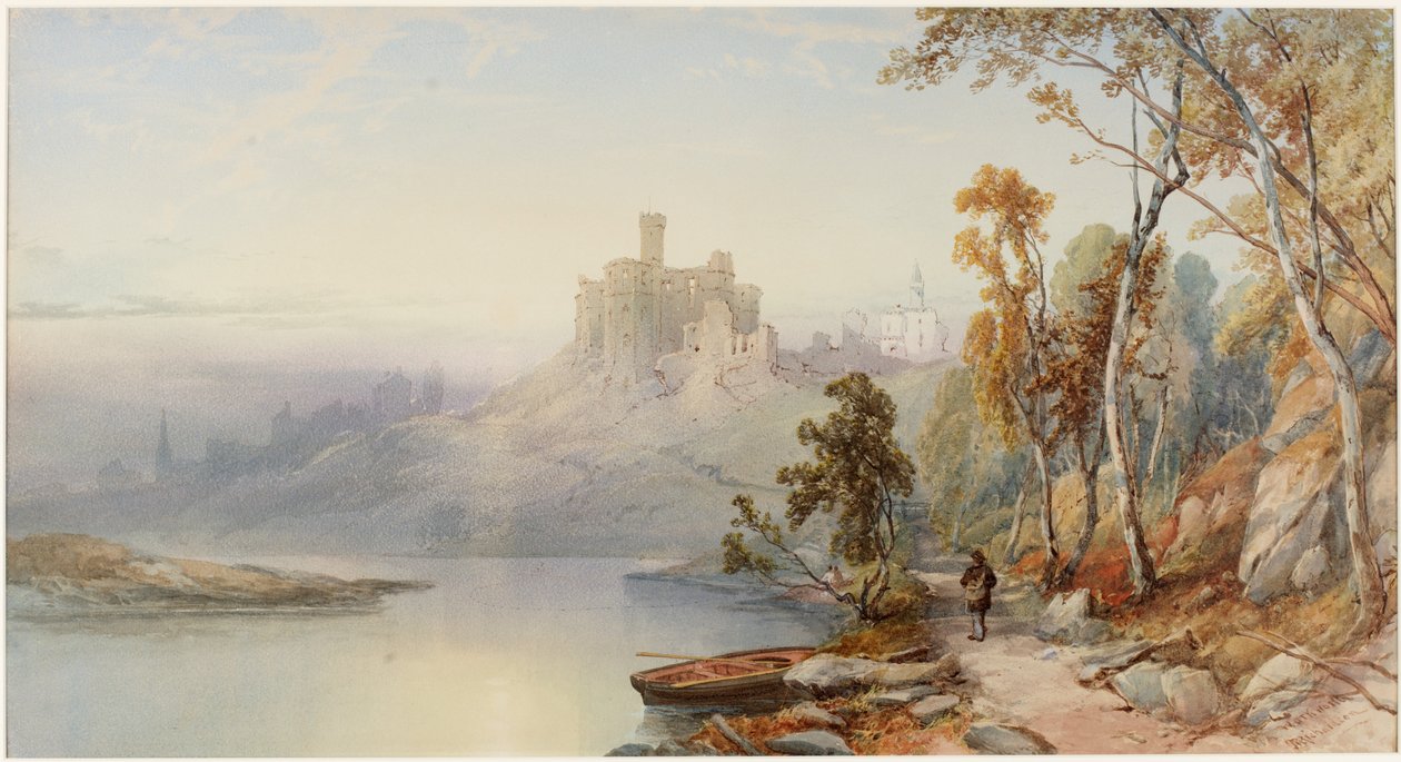 Warkworth Kalesi (gövde rengi) by Thomas Miles II Richardson