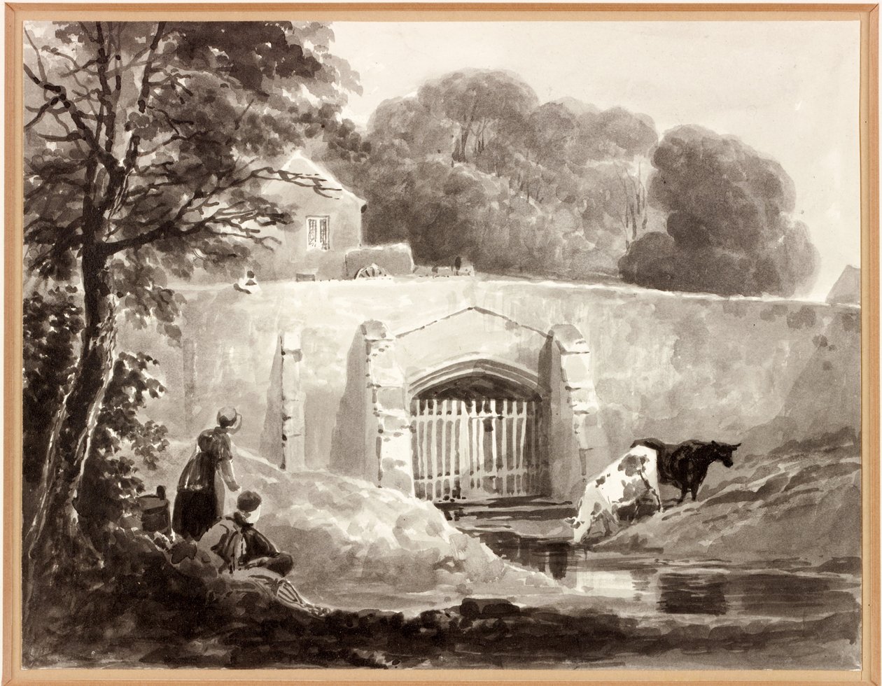 Barras Köprüsü (kağıt üzerine suluboya (yıkama) (kart üzerinde)) by Thomas Miles Richardson