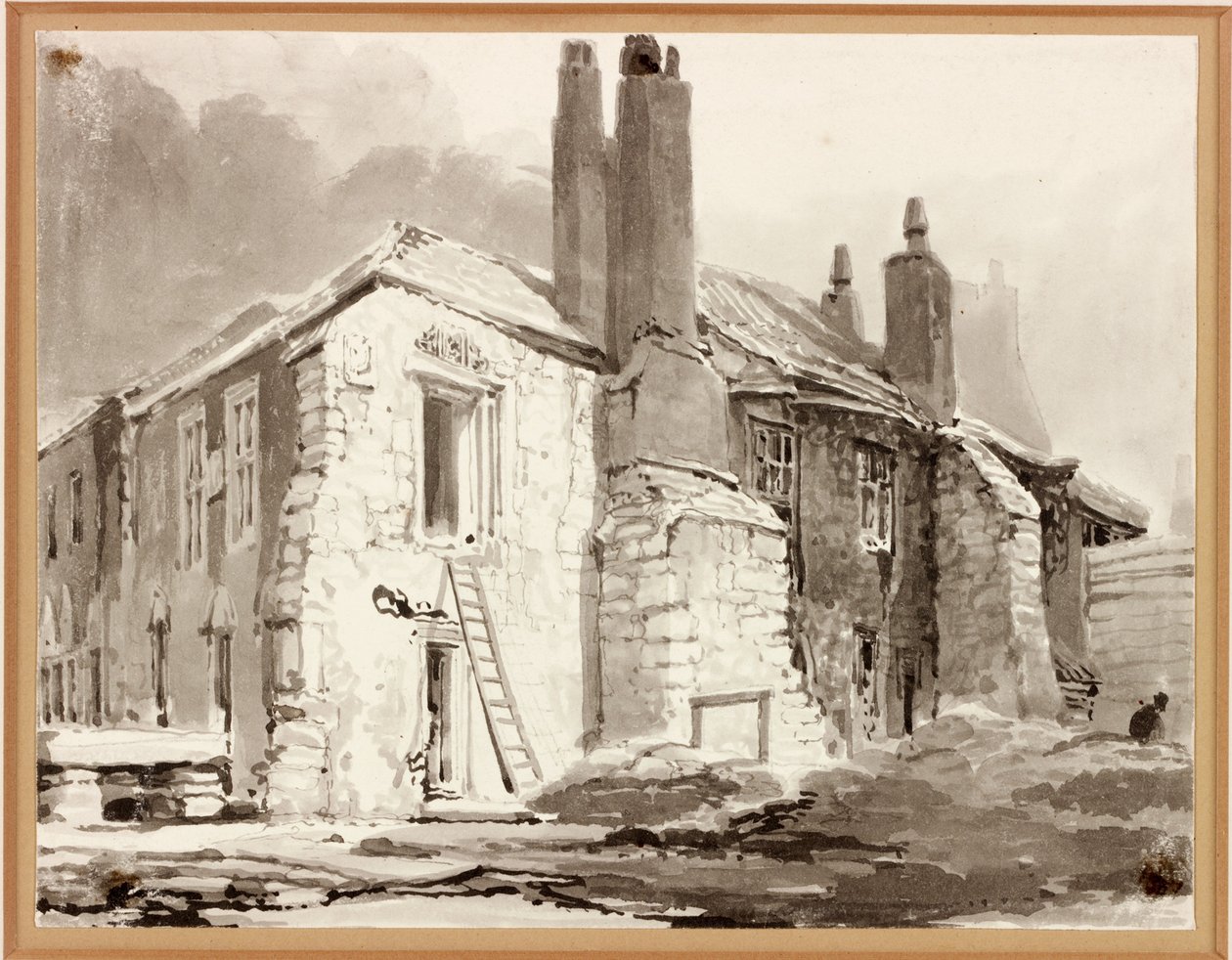 Black Friars (kağıt üzerine suluboya (yıkama) (kart üzerinde)) by Thomas Miles Richardson