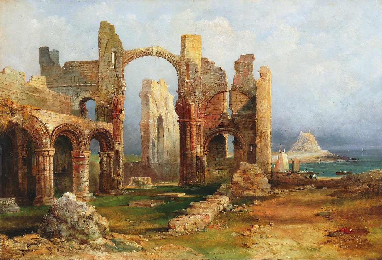 Lindisfarne Manastırı, c.1837 by Thomas Miles Richardson