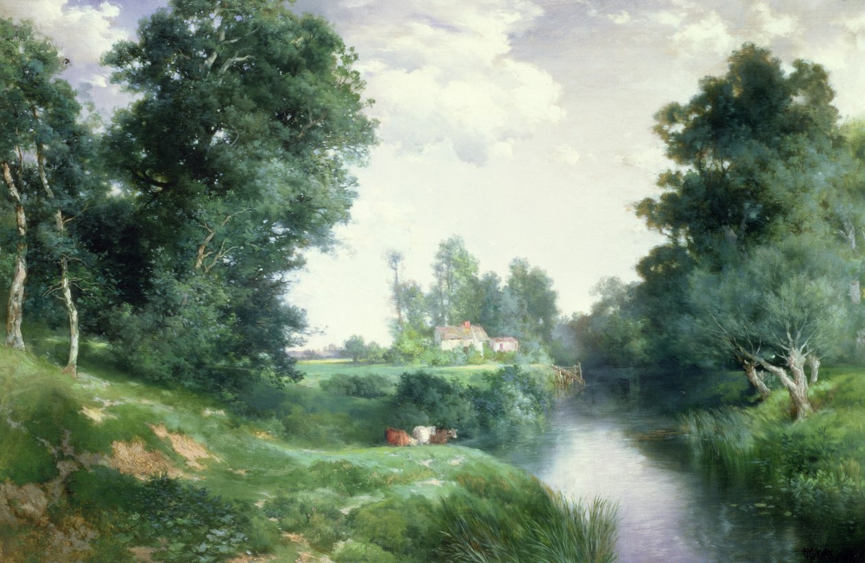 Bir Long Island Nehri, 1908 by Thomas Moran