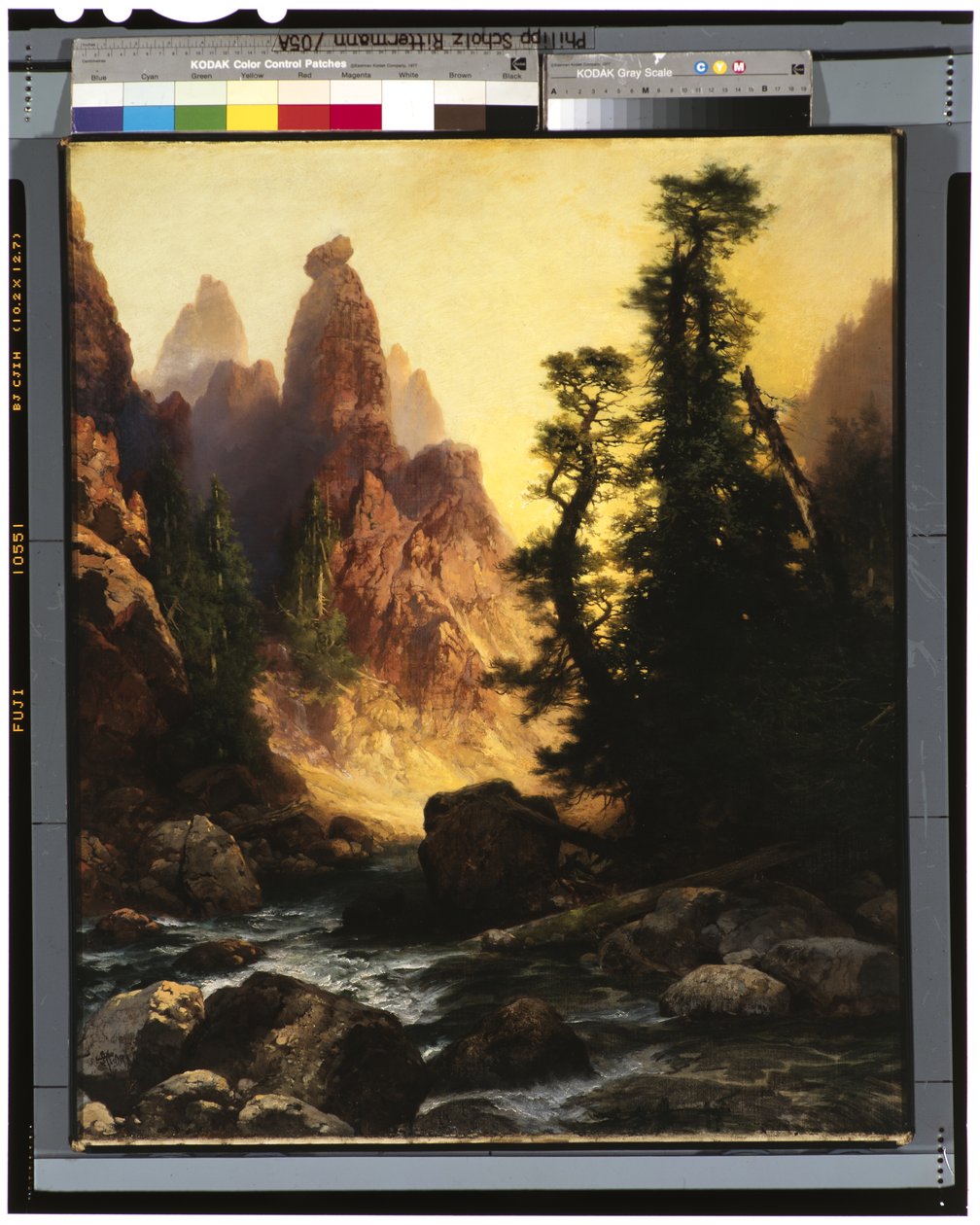 Tower Falls Kulelerinin Altında, Yellowstone Park, 1909 by Thomas Moran