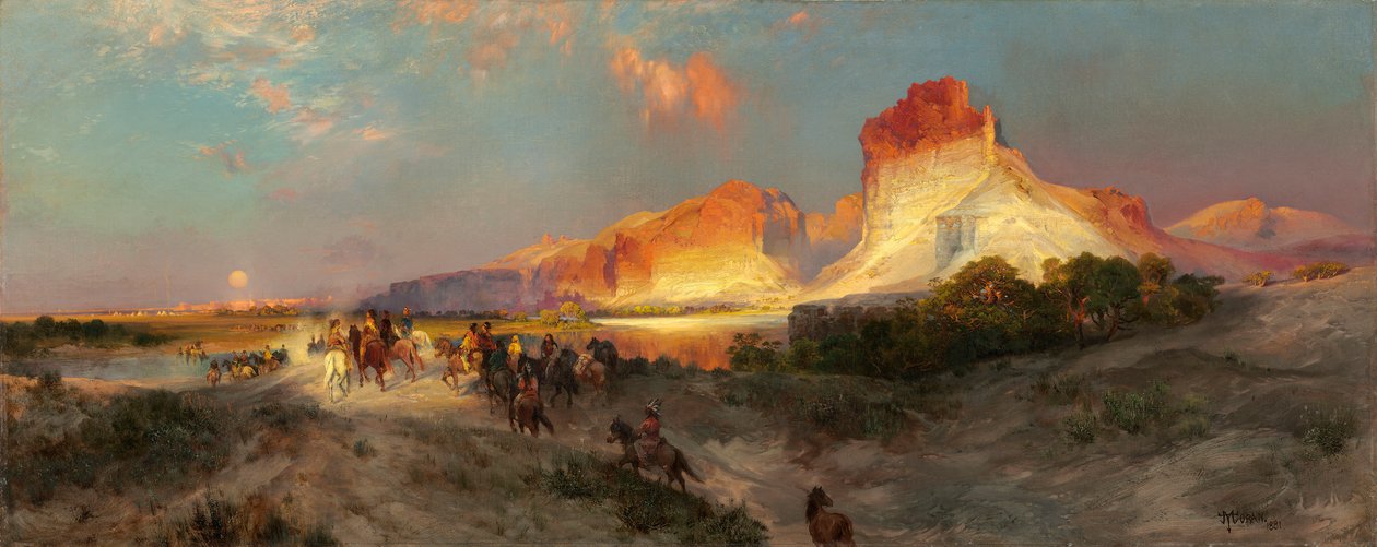 Green River Kayalıkları, Wyoming, 1881 by Thomas Moran