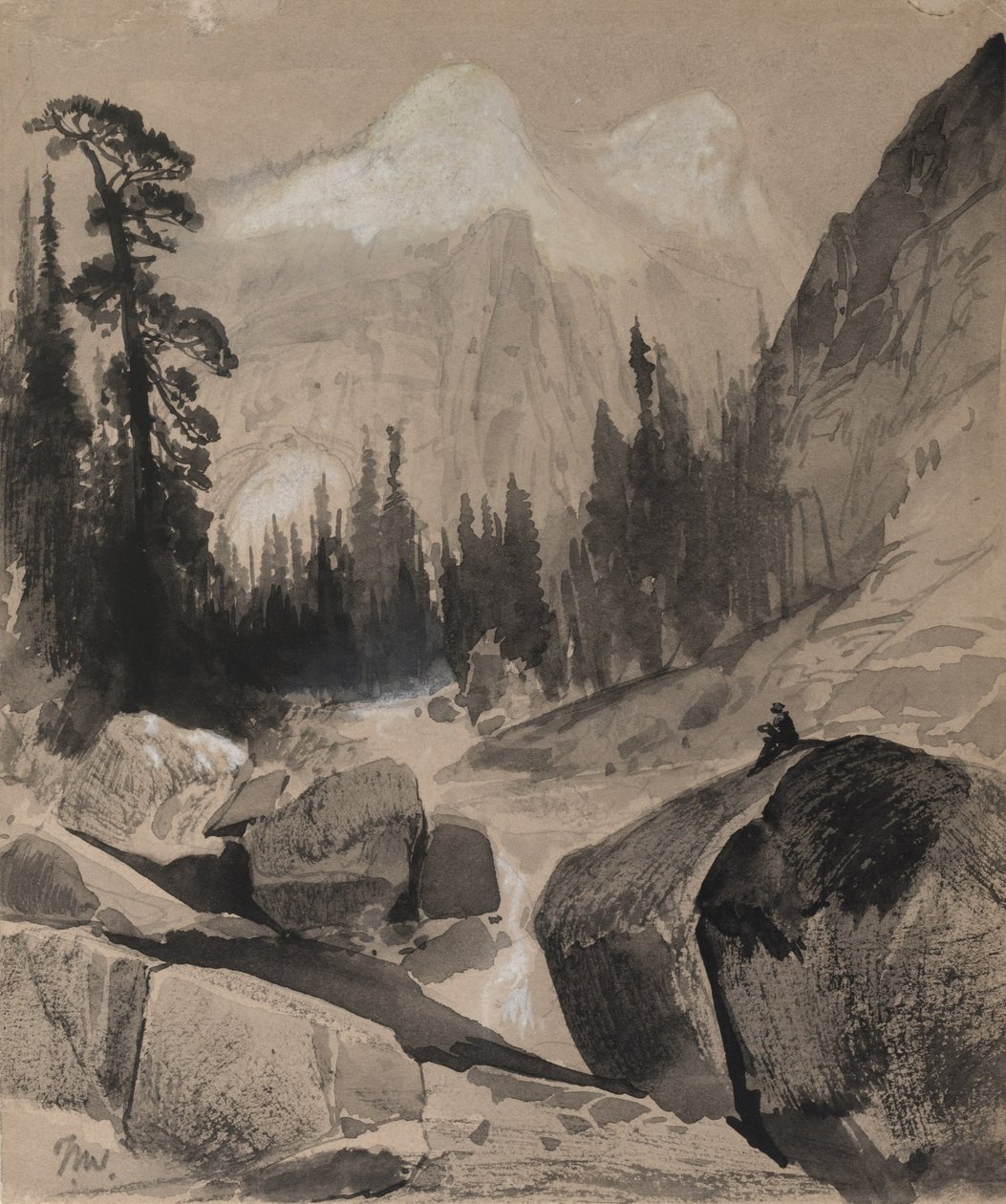 Kuzey Kubbesi, Yosemite, Kaliforniya by Thomas Moran