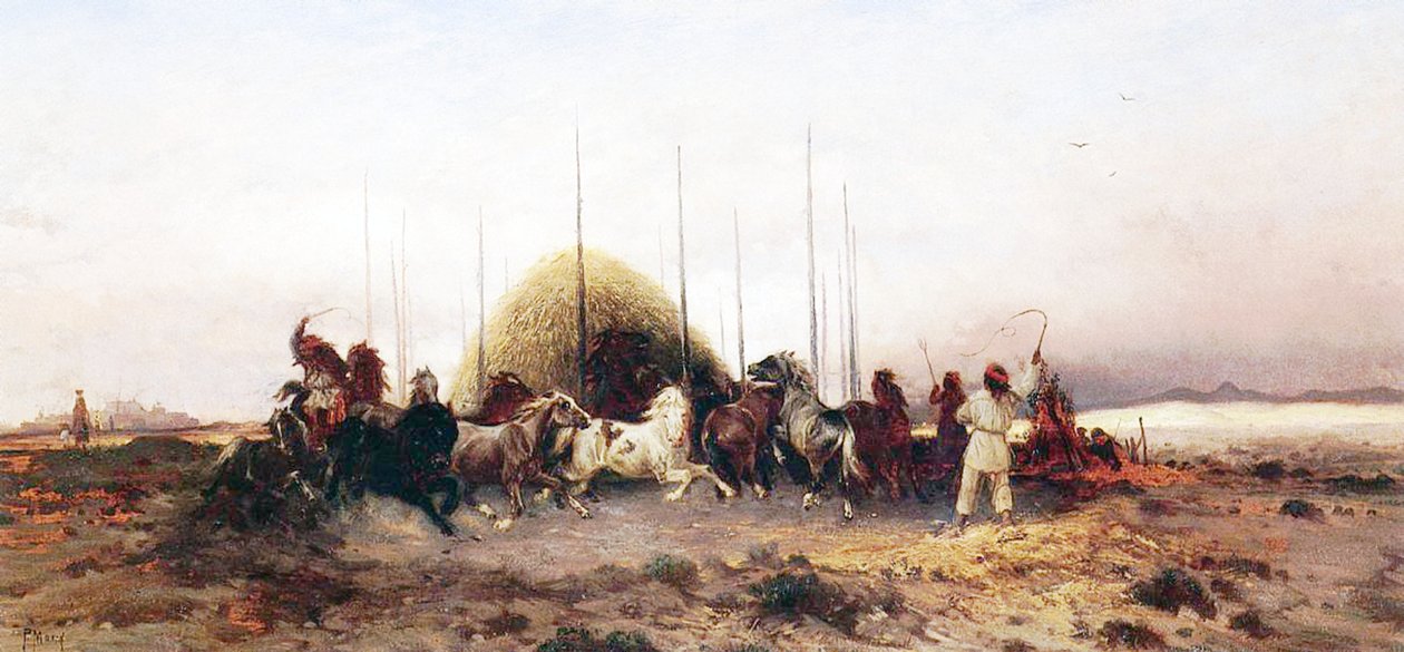 Harman Buğdayı, New Mexico, 1883 dolayları by Thomas Moran