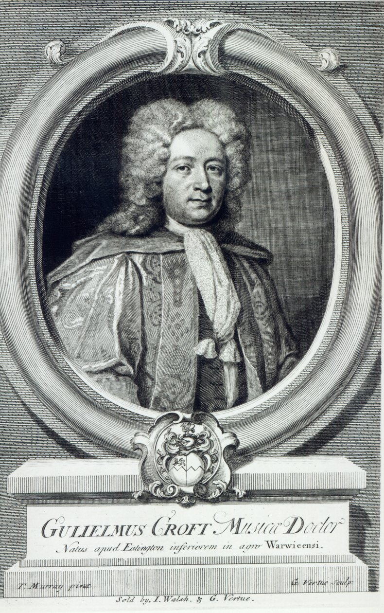 George Vertue tarafından oyulmuş William Croft, by Thomas Murray