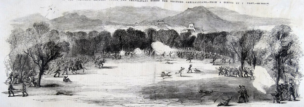 Volturno Savaşı, 1860 by Thomas Nast