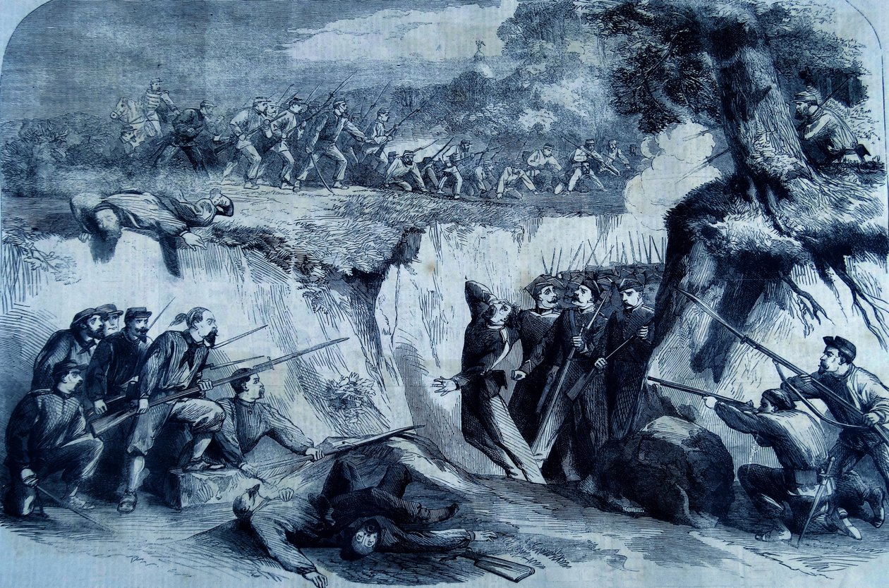 Volturno Savaşı, 1860 by Thomas Nast