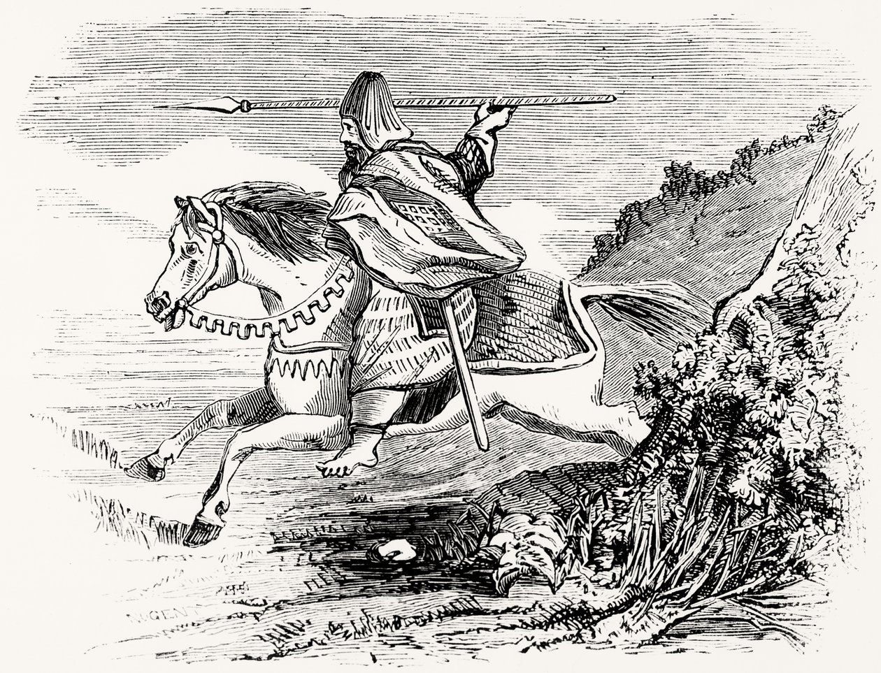 Eski bir el yazmasından bir İrlandalı Asker by Thomas Nugent