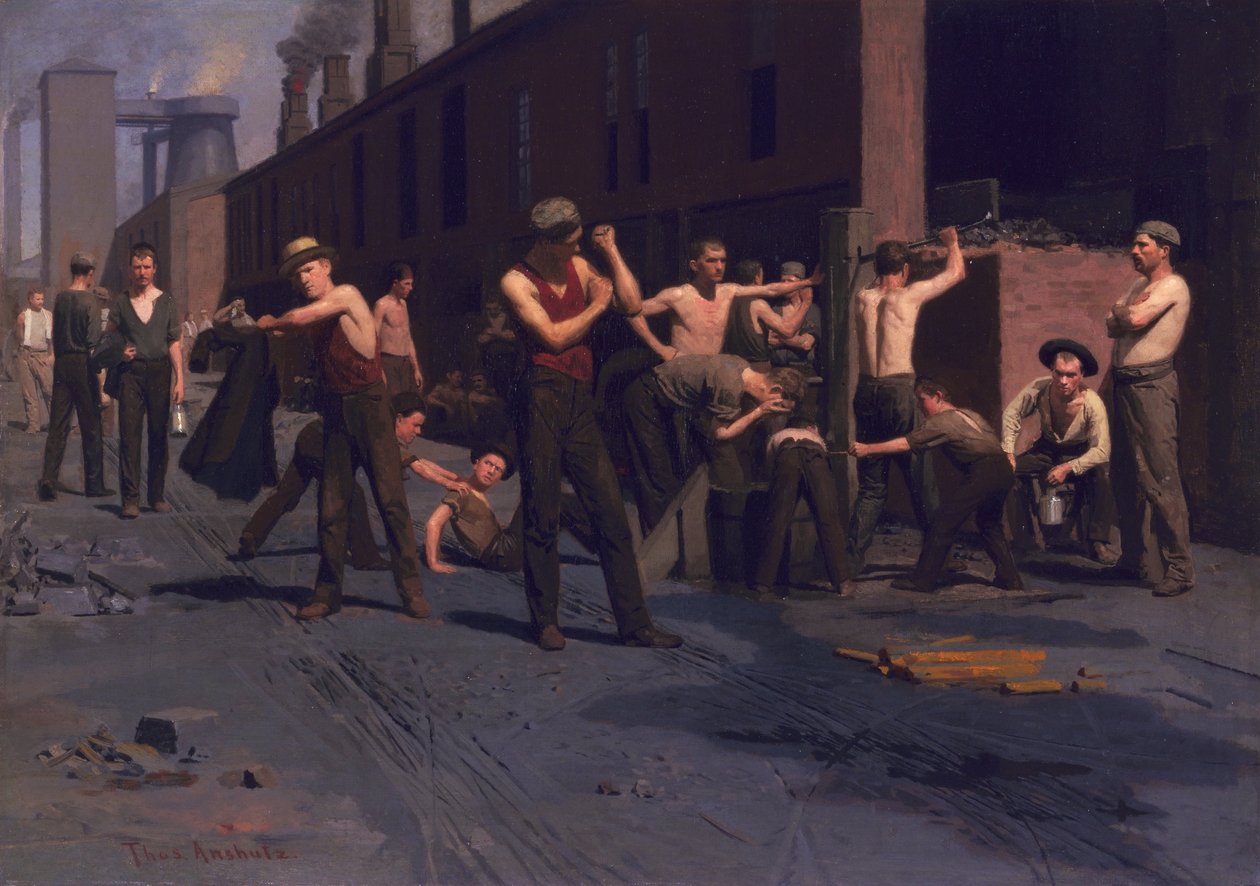 The Ironworkers Noontime  by Thomas Pollock Anshutz