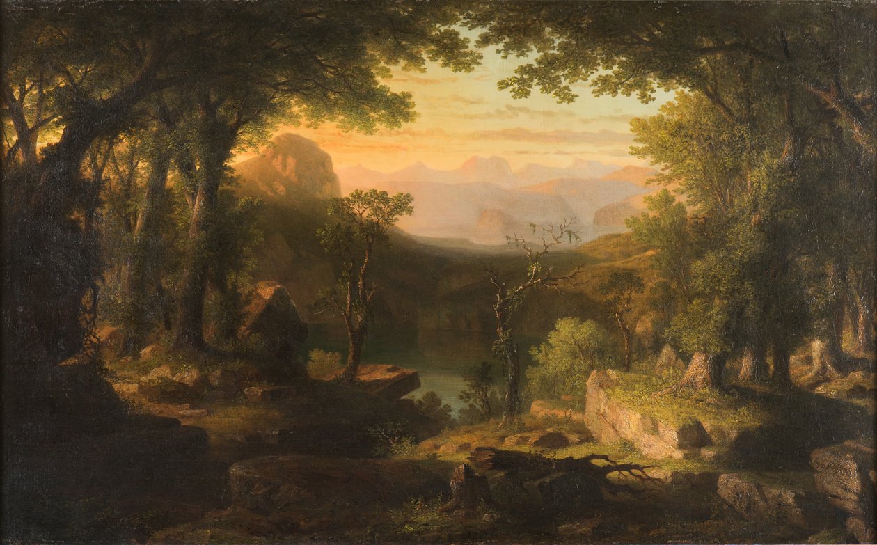 Vahşi Doğada Alacakaranlık, 1840-70 by Thomas Pritchard Rossiter