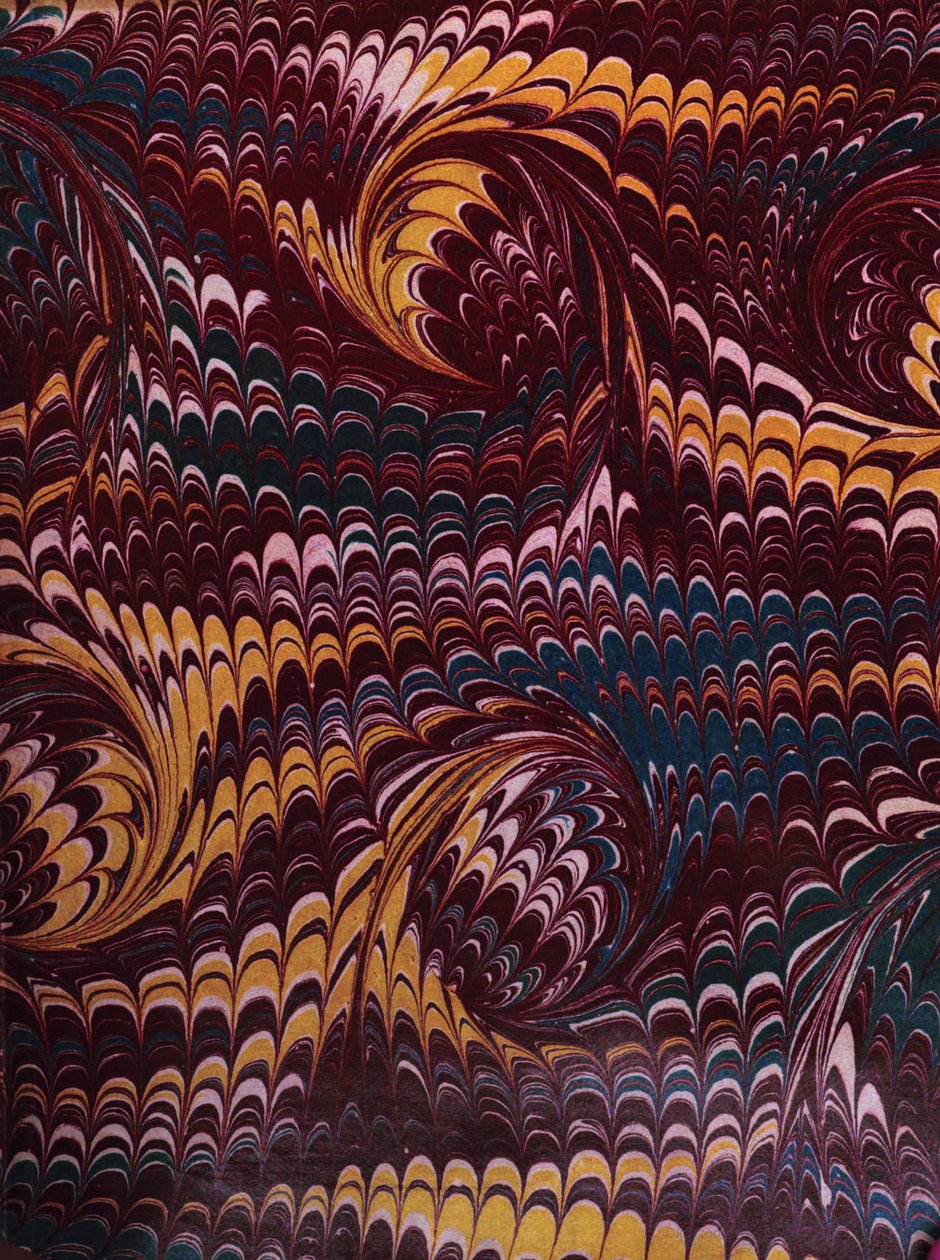 Paper_marbling İç önden mermer kağıt, kitabın kapağı, Avustralya