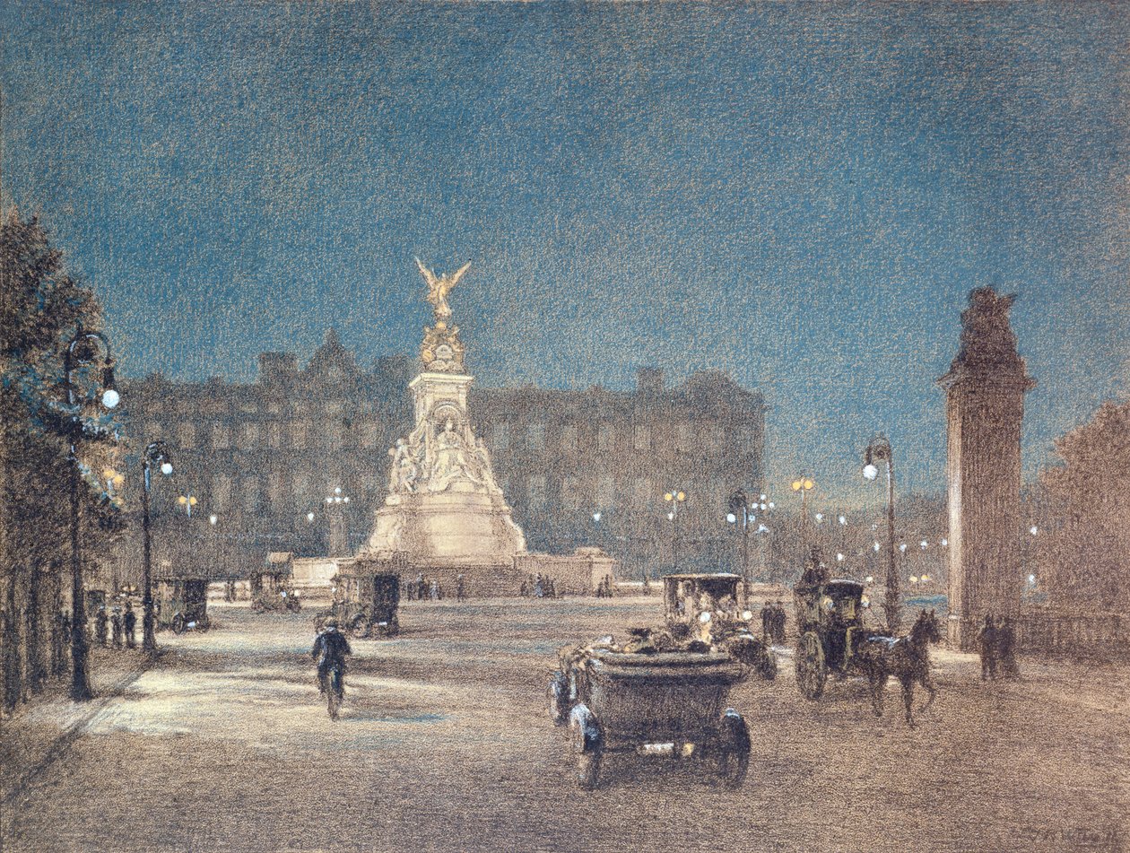 WM Power tarafından yayınlanan Buckingham Sarayı'nın görünümü, 1912 by Thomas Robert Way