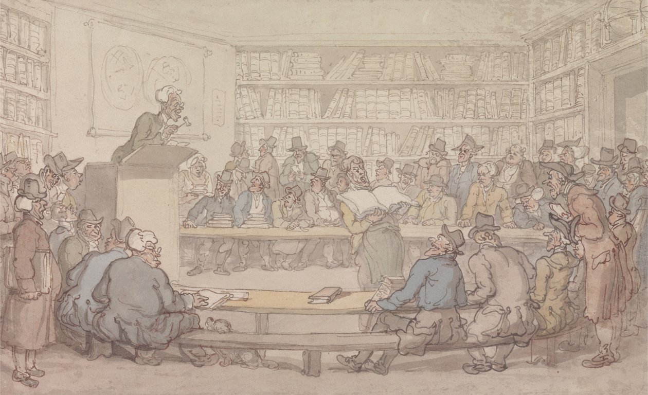 Kitap Müzayedesi by Thomas Rowlandson