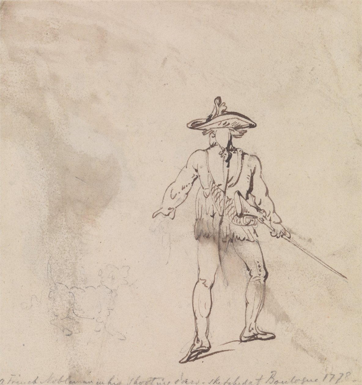 Bir Fransız Asilzadesi Ateş Ediyor by Thomas Rowlandson