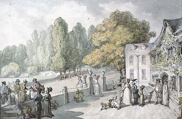 Rakamlarla Bir Ev, Eskiden The Green olarak bilinen Richmond by Thomas Rowlandson