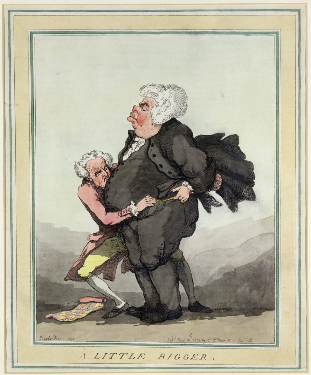 Biraz Daha Büyük, bar. SW Fores tarafından, 1791 (renkli dağlama) (125715 çifti) by Thomas Rowlandson
