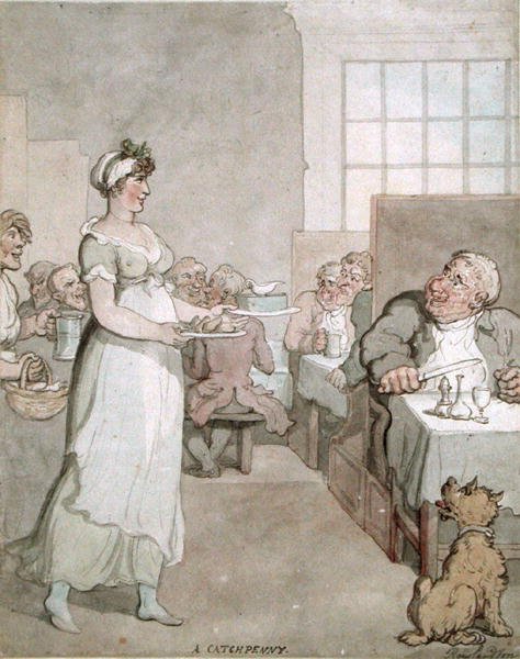 A Penny Slap Bang Shop (kağıt üzerine kalem & mürekkep ve wc) by Thomas Rowlandson