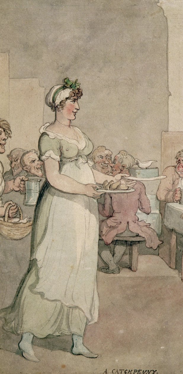 202933 kağıt detayında bir Penny Slap Bang Shop kalem & mürekkep ve wc by Thomas Rowlandson