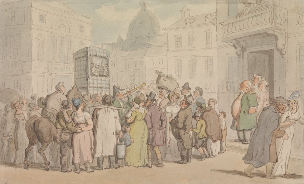 Bir Yumruk ve Judy Gösterisi by Thomas Rowlandson