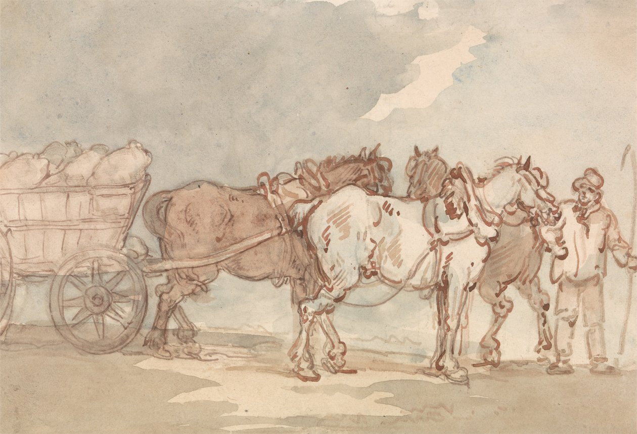 Bir Arabacı by Thomas Rowlandson
