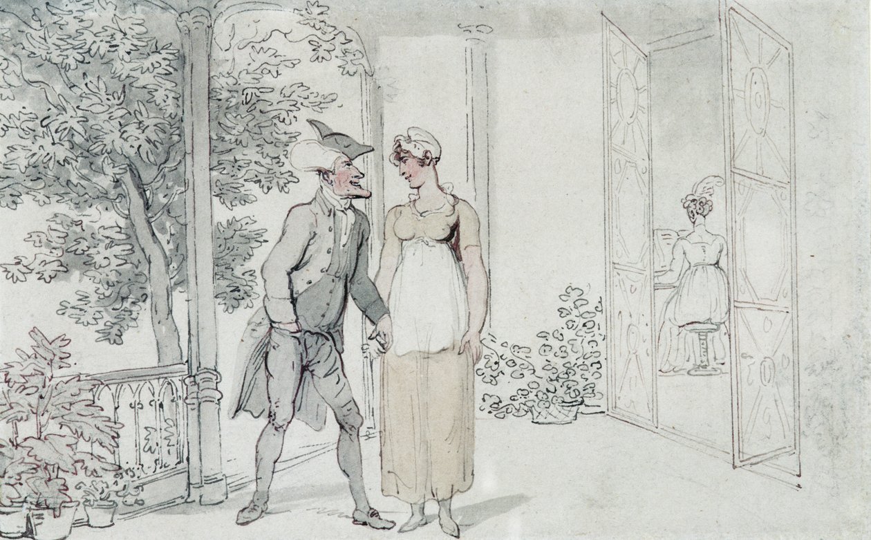 Aşk Dikkatleri, c.1800 by Thomas Rowlandson