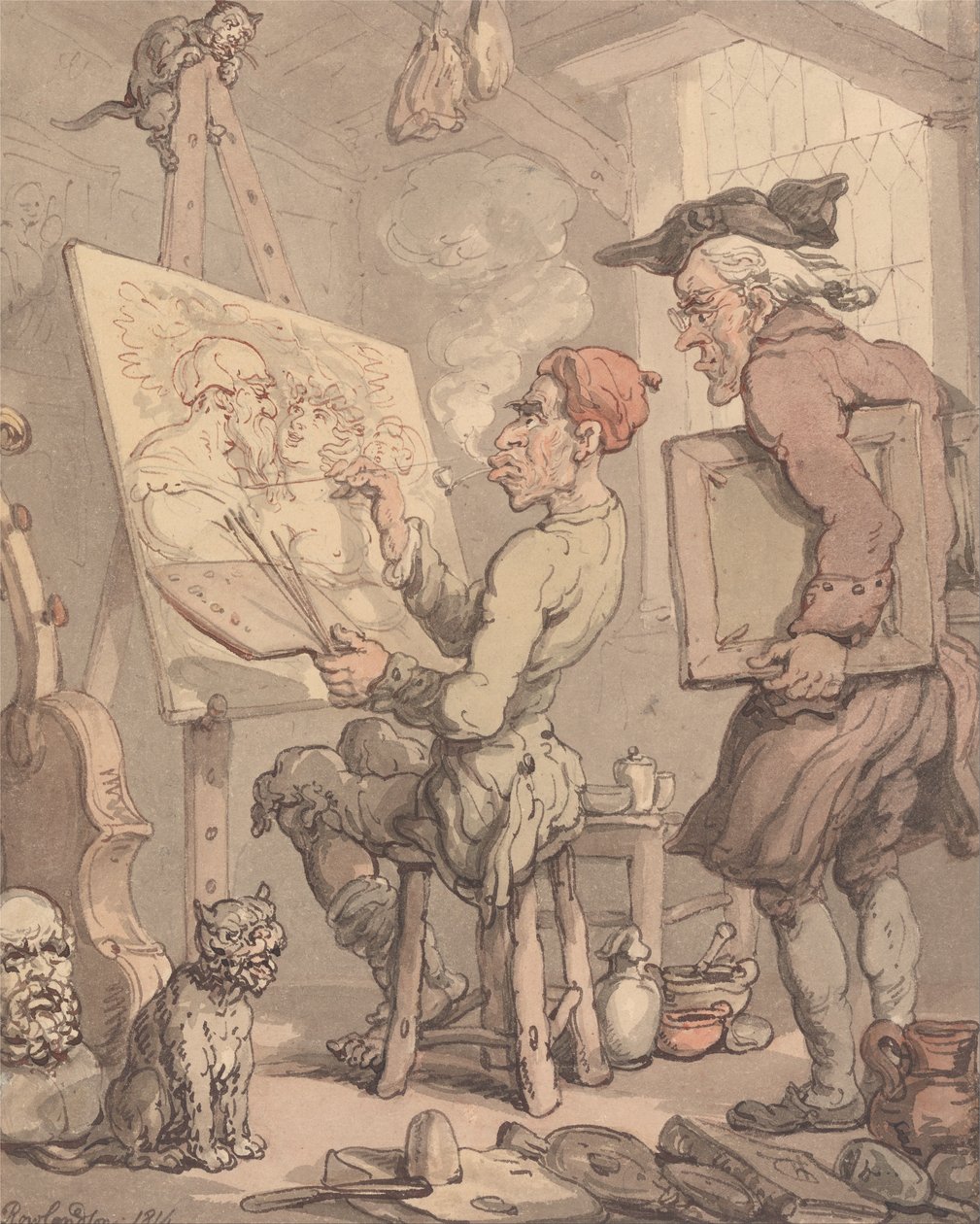 Bir Sanatçı Stüdyosu by Thomas Rowlandson