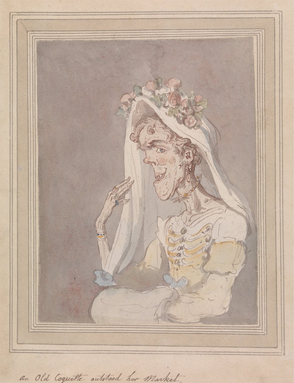 Eski Bir Koket Pazarını geride bıraktı by Thomas Rowlandson