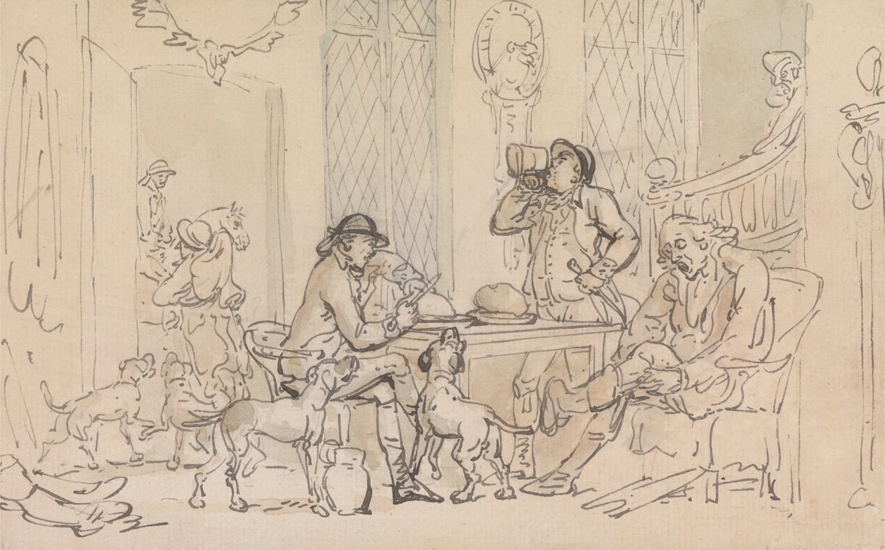 Av öncesi kahvaltı by Thomas Rowlandson