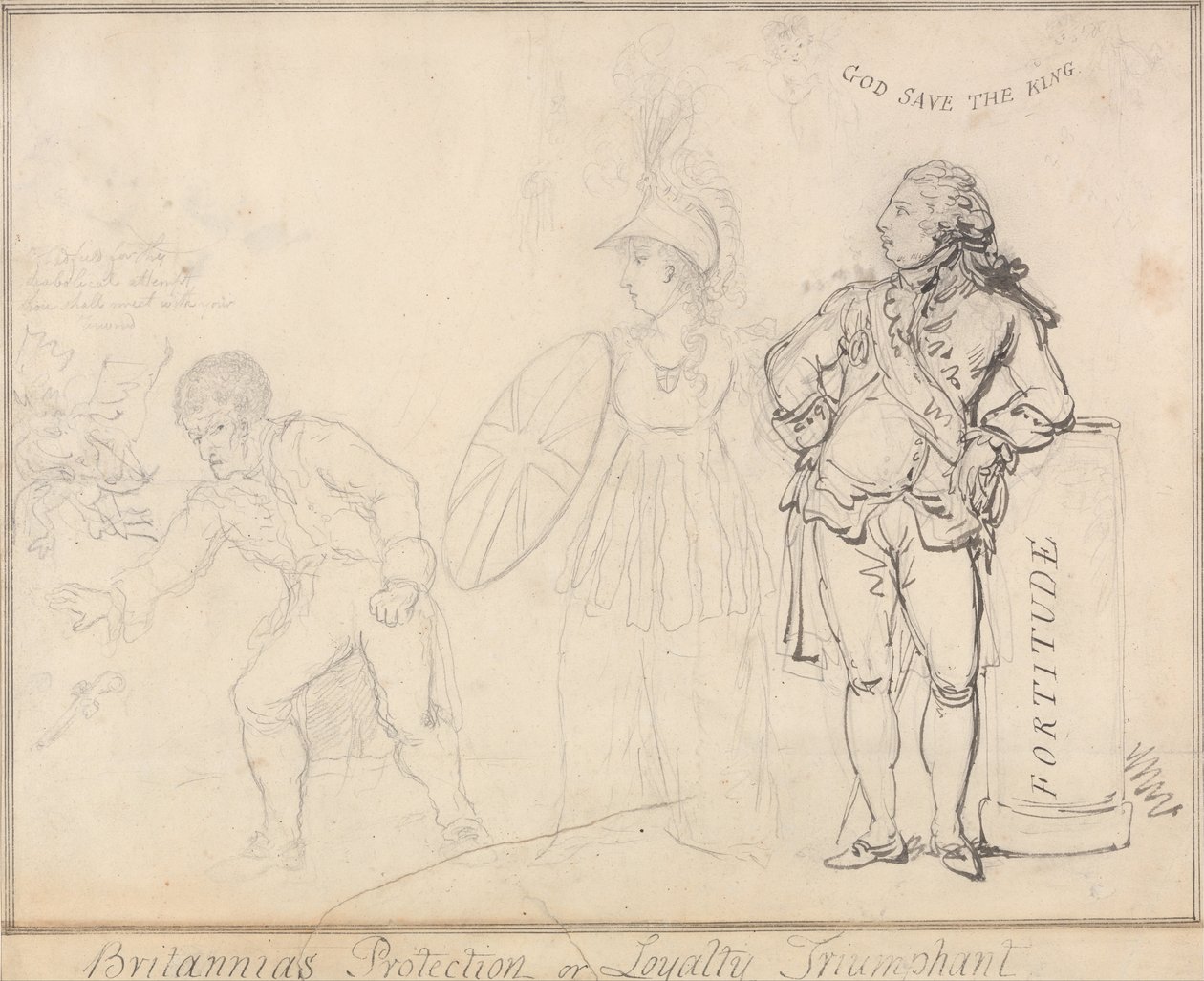 Britannias Koruması veya Sadakat Muzaffer by Thomas Rowlandson