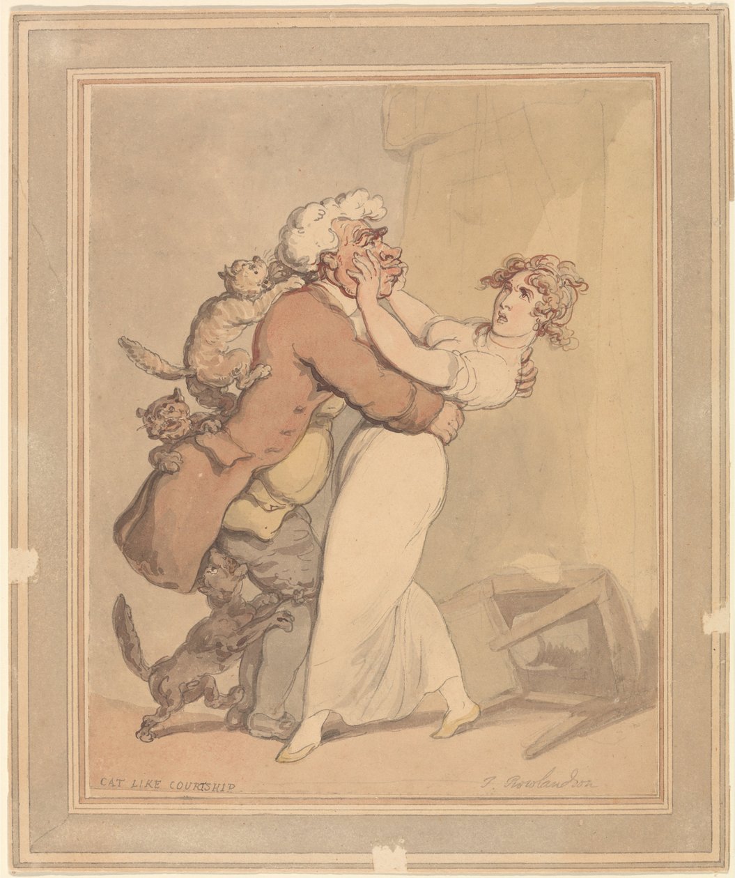 kedi gibi flört by Thomas Rowlandson