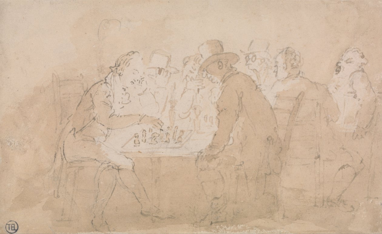 Satranç Oyuncuları by Thomas Rowlandson