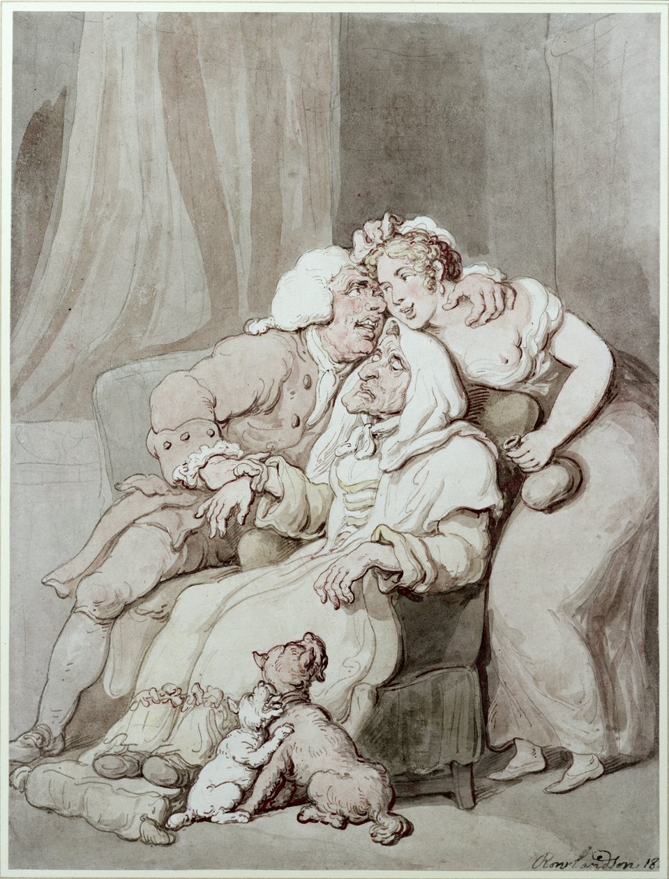 Doctor Doublepulse (kağıt üzerine kalem ve mürekkepli klozet) by Thomas Rowlandson