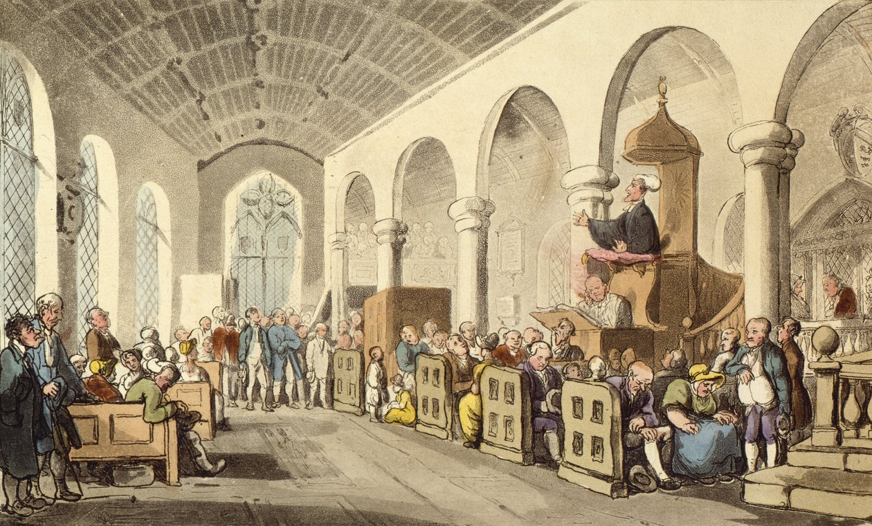 Dr. Sözdizimi Vaazı by Thomas Rowlandson