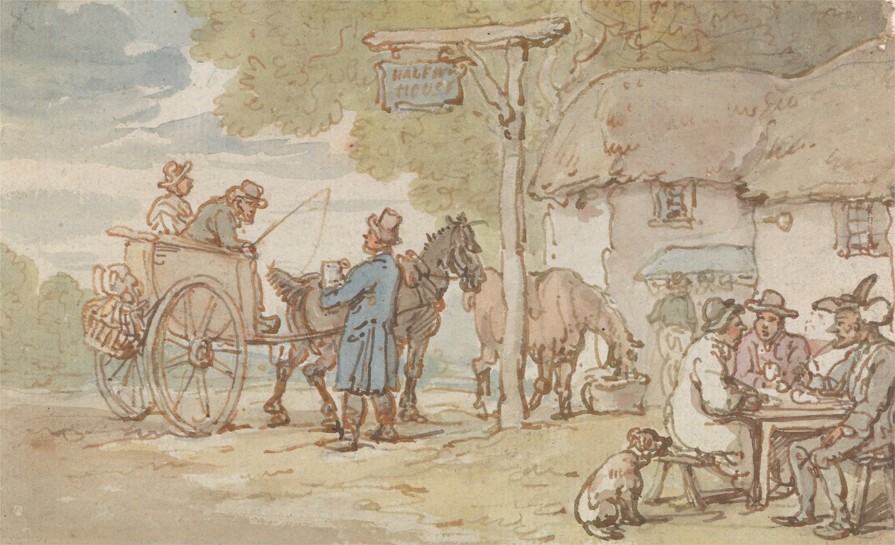 Halfway House dışında Dr Sözdizimi by Thomas Rowlandson