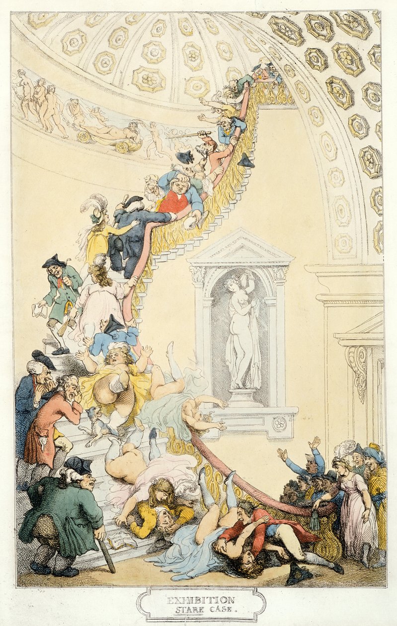 Sergi Bakış Çantası, c.1800 (renkli gravür) by Thomas Rowlandson