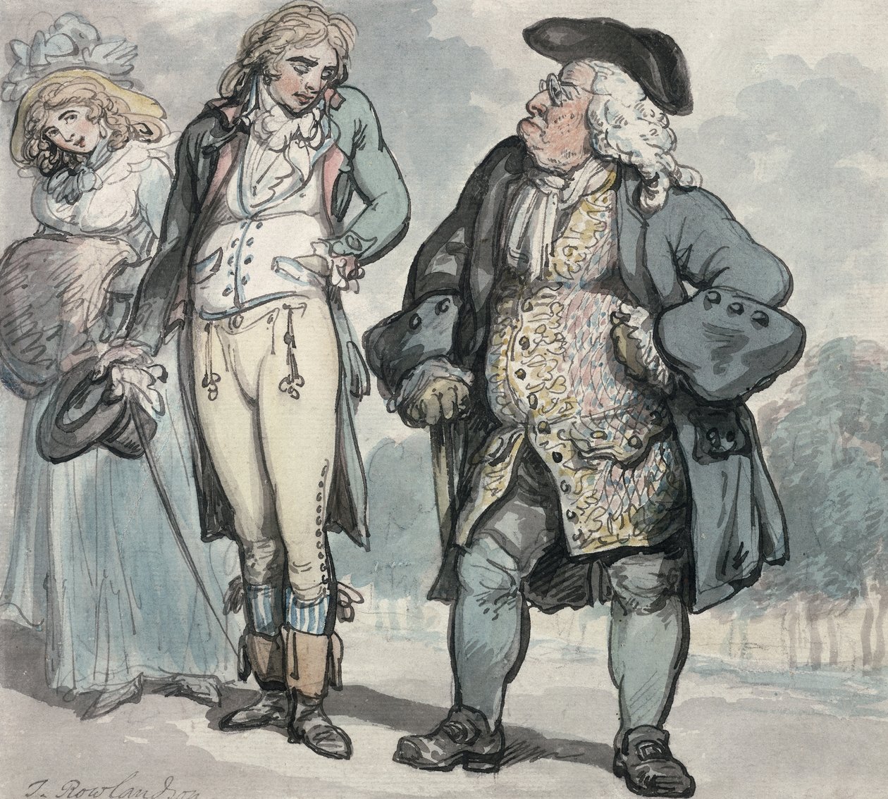 Baba Memnuniyeti (kağıt üzerine kalem, wc ve kurşun kalem) by Thomas Rowlandson