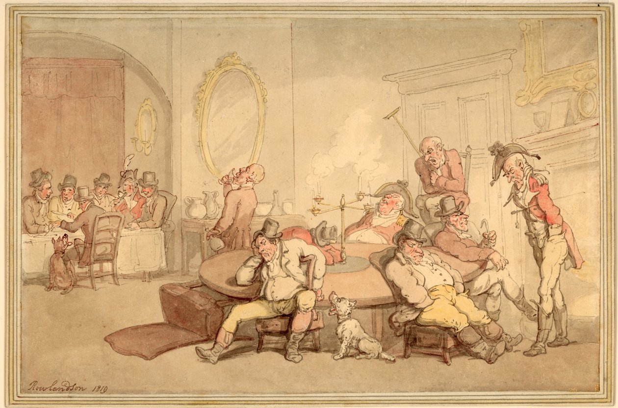 Brook's Club'da oyun oynama (dokuma kağıt üzerinde mürekkep ve tuvalet) by Thomas Rowlandson