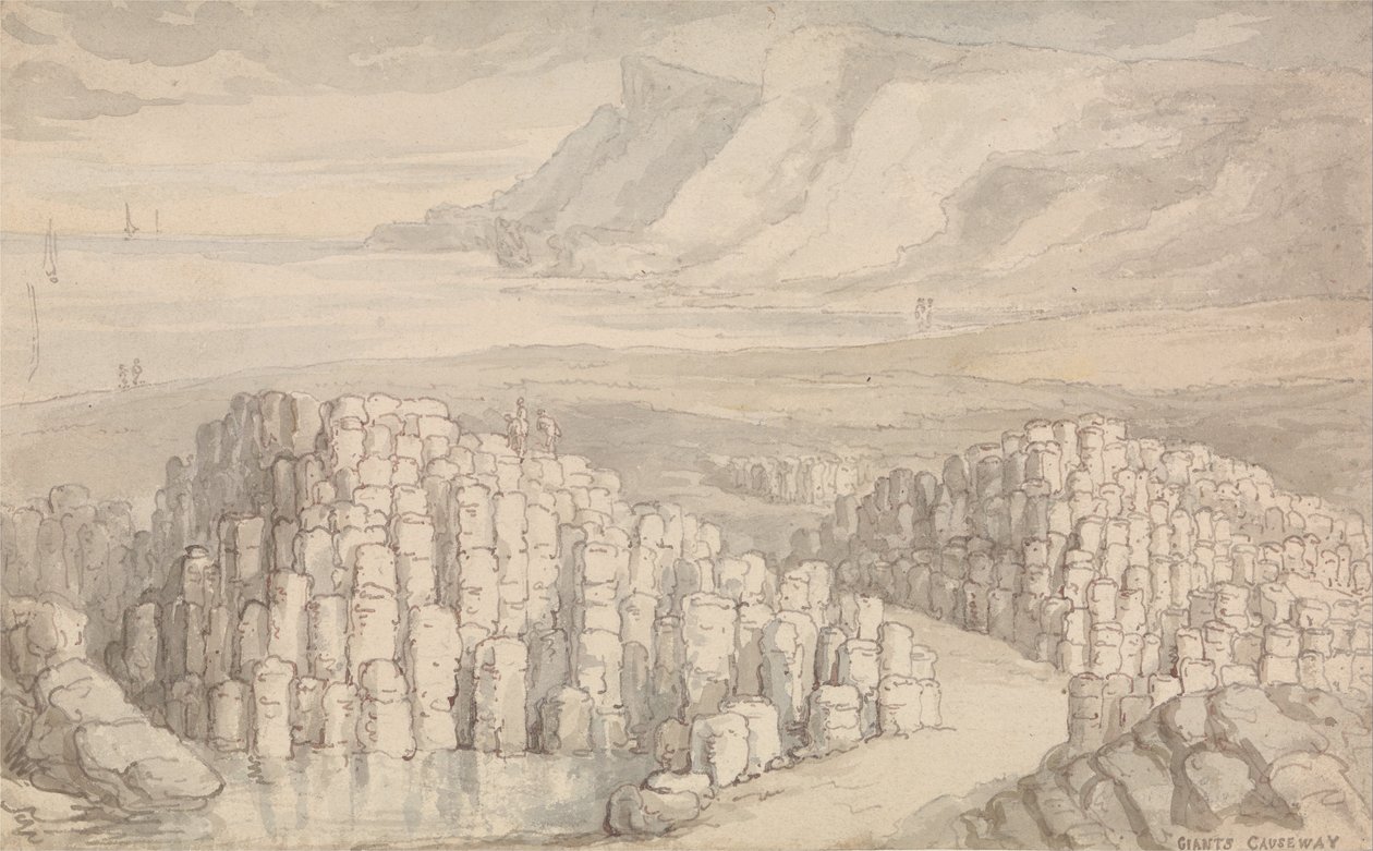 Devler Geçidi, Antrim, İrlanda. by Thomas Rowlandson