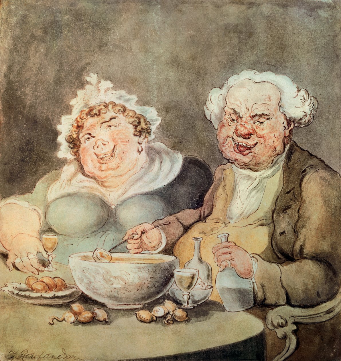 Gluttons, c.1800-05  by Thomas Rowlandson
