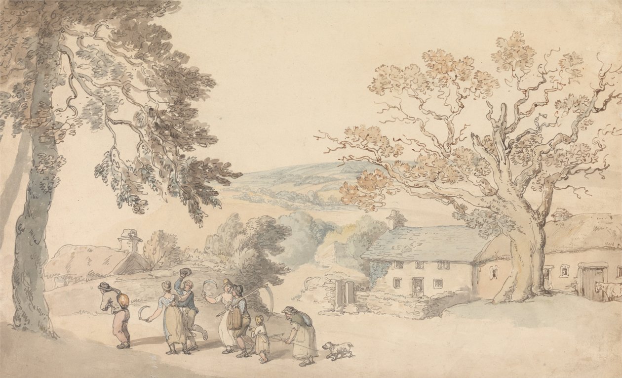 Biçerdöverler Ayarlanıyor by Thomas Rowlandson