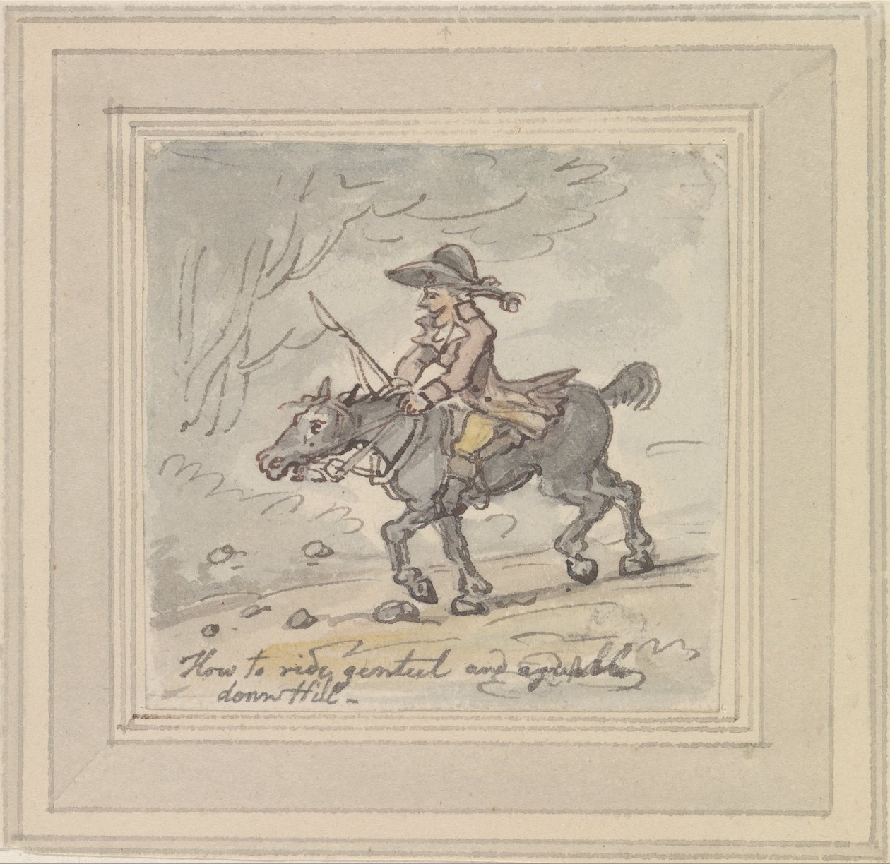 Kibar ve Kabul Edilebilir Bir Şekilde Yokuş Aşağı Nasıl Sürülür by Thomas Rowlandson