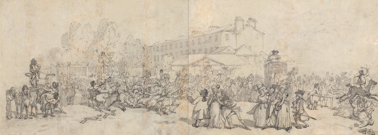 Hyde Park Köşesi by Thomas Rowlandson