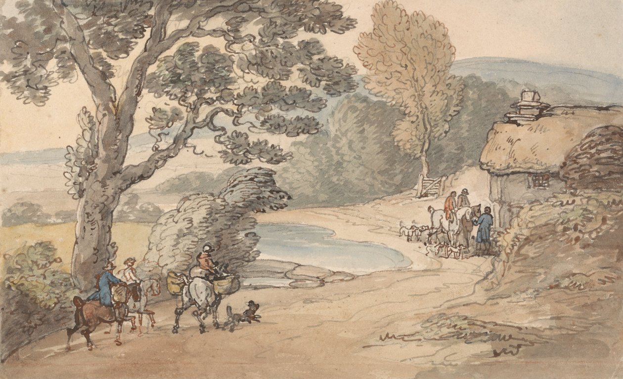 Av Partisi ile Manzara by Thomas Rowlandson