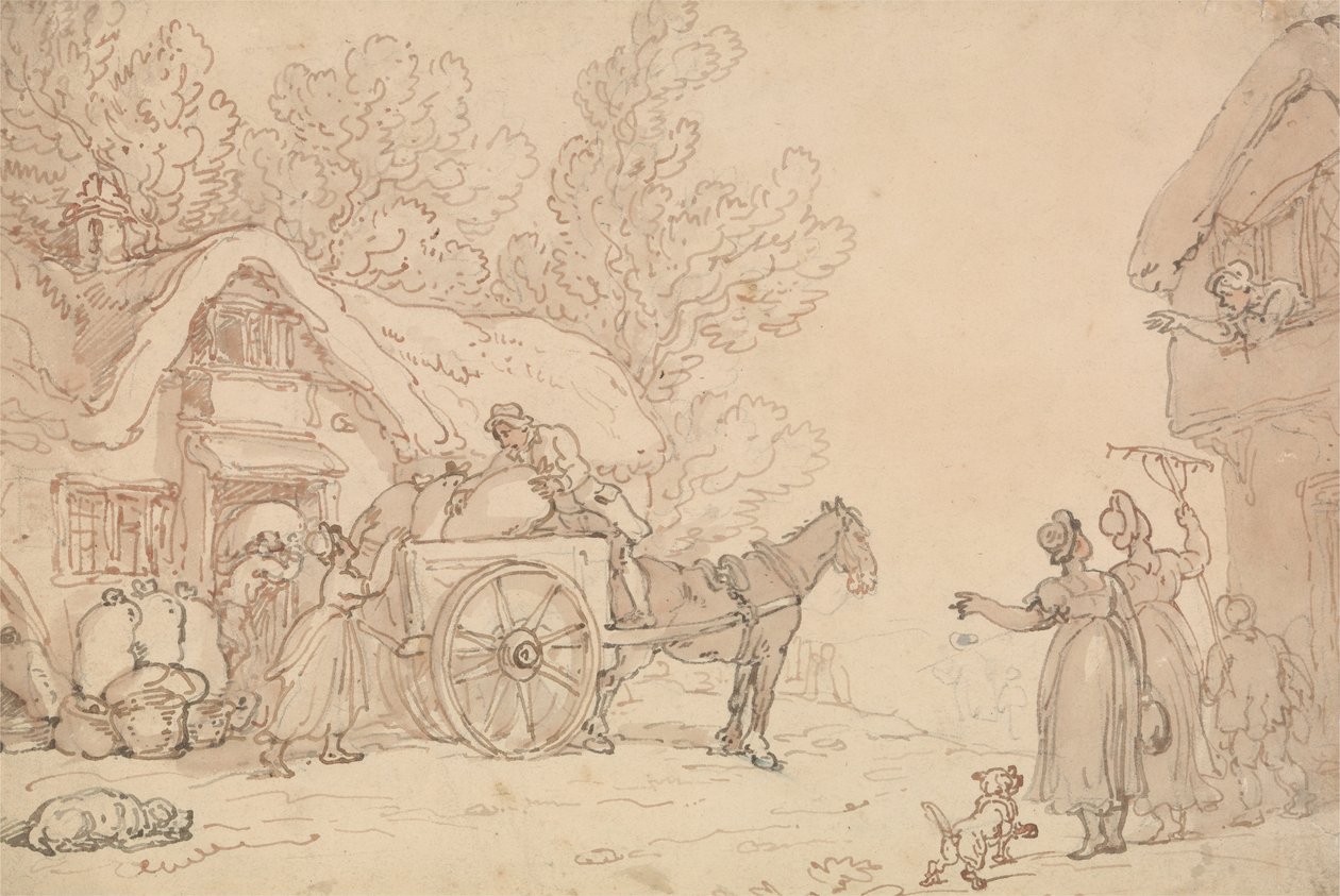 Sepete Torba Yükleme by Thomas Rowlandson