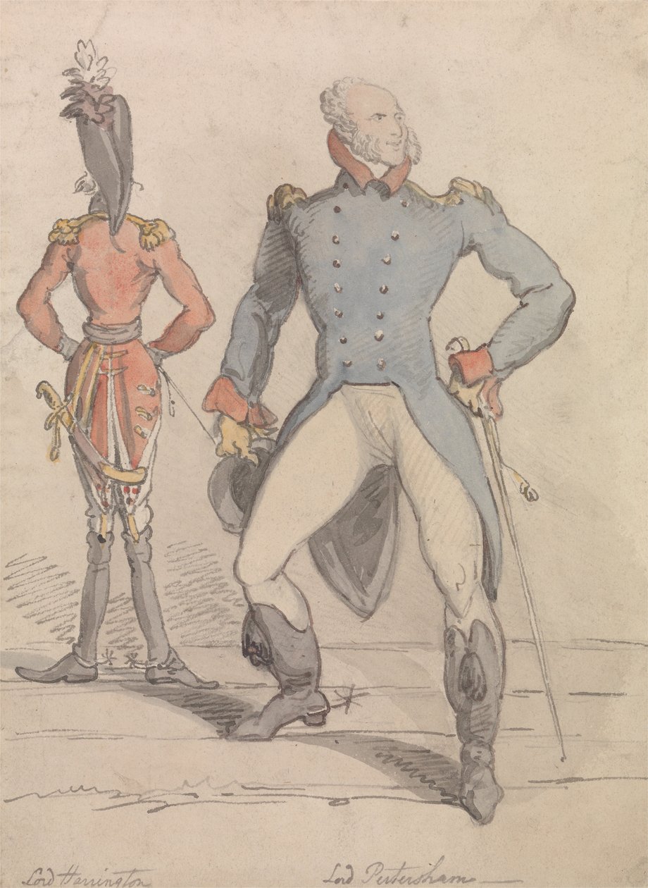 Lord Harrington ve Lord Petersham by Thomas Rowlandson