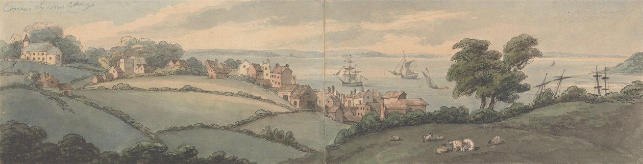 Lysons Kulübesi, Cowes, Wight Adası by Thomas Rowlandson