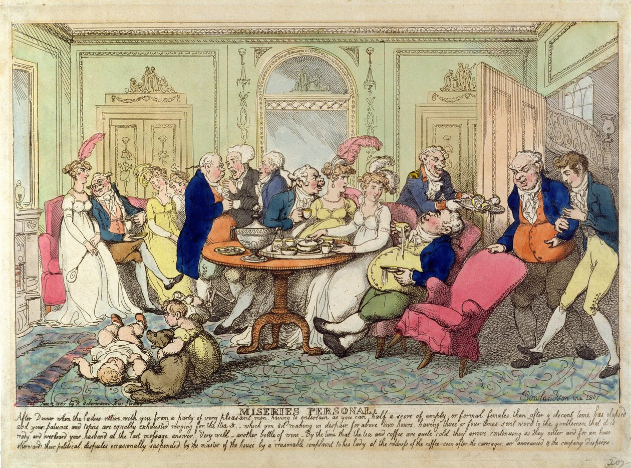 Sefalet Kişisel (renkli dağlama) by Thomas Rowlandson