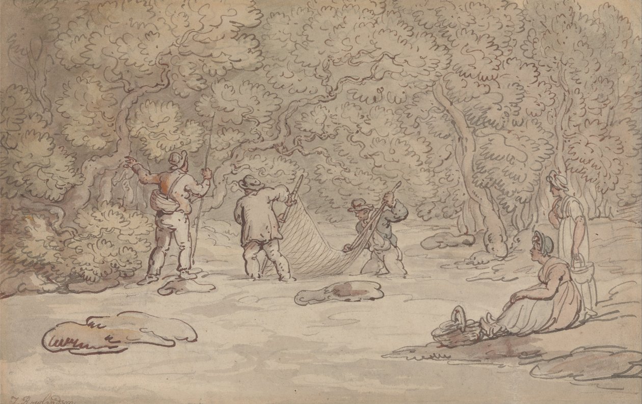 Somon Havuzu Filesi by Thomas Rowlandson